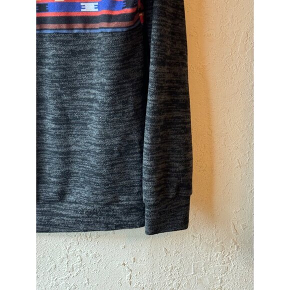 Southwestern Aztec Print 1/4-Zip Pullover Sweater sweatshirt long sleeve xl READ - Picture 3 of 8